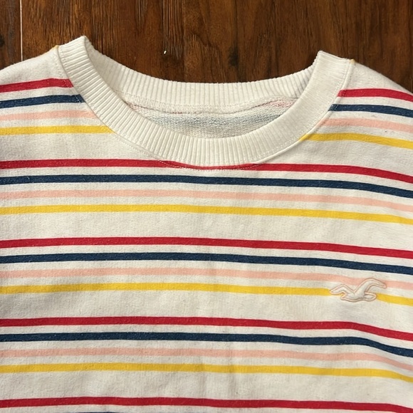 Striped Hollister Cropped Sweater/Sweatshirt - Picture 2 of 5